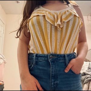 Yellow Vertical Stripe tank